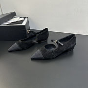 Colestore Chanel Mary Janes Satin, Glitter & Grosgrain Black - 1