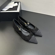 Colestore Chanel Mary Janes Satin, Glitter & Grosgrain Black - 6