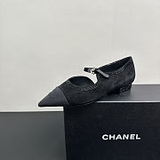 Colestore Chanel Mary Janes Satin, Glitter & Grosgrain Black - 5