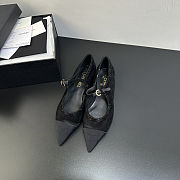 Colestore Chanel Mary Janes Satin, Glitter & Grosgrain Black - 4