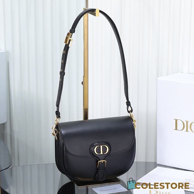 Colestore Dior Medium Dior Bobby Bag Black Grained Calfskin 22.5x17.5x6.5cm - 1