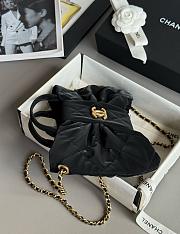 Colestore Chanel Mini Bow Bag Imported Velvet Nylon & Gold-Tone Metal Black 29x38x5cm - 2