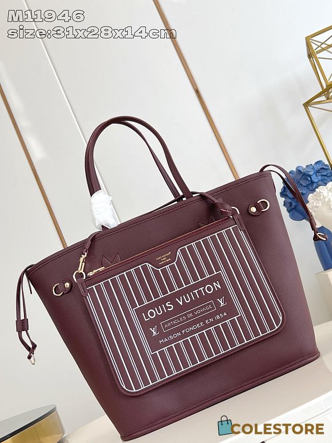 Colestore Louis Vuitton Neverfull Inside Out MM Monogram Garnet Red 31 x 28 x 14 cm - 1