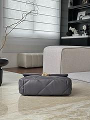 Colestore Chanel 19 Flap Bag Quilted Leather Medium Dark Grey 16x26x9cm - 5