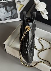 Colestore Chanel Mini Bow Bag Shiny Lambskin & Gold Plated Metal Black 18x26x5cm - 3