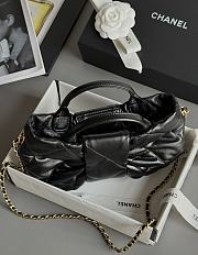 Colestore Chanel Mini Bow Bag Shiny Lambskin & Gold Plated Metal Black 18x26x5cm - 4