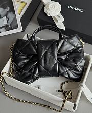 Colestore Chanel Mini Bow Bag Shiny Lambskin & Gold Plated Metal Black 18x26x5cm - 2