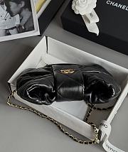 Colestore Chanel Bow Bag Shiny Lambskin & Gold Plated Metal Black 29x38x5cm - 5