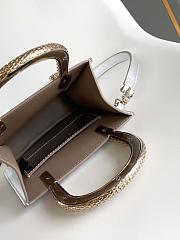 	 Colestore Bulgari Silver Calf leather Serpentine Tote 13 x 17.5 x 5.5 cm - 3