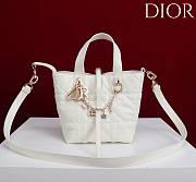 Colestore Dior Toujours Vertical Nano Tote Bag Latte Macrocannage Calfskin 18.5 x 18.5 x 12cm - 1