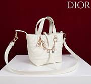 Colestore Dior Toujours Vertical Nano Tote Bag Latte Macrocannage Calfskin 18.5 x 18.5 x 12cm - 4