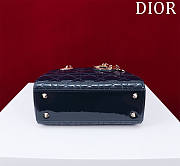 Colestore Dior Small Lady Dior My ABC Dior Bag Navy Patent Cannage Calfskin 20x16x8cm - 6
