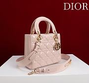 Colestore Dior Small Lady Dior My ABC Dior Bag Powder Pink Patent Cannage Calfskin 20x16x8cm - 5