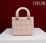 Colestore Dior Small Lady Dior My ABC Dior Bag Powder Pink Patent Cannage Calfskin 20x16x8cm - 3