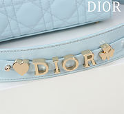 Colestore Dior Small Lady Dior My ABC Dior Bag Powder Blue Patent Cannage Calfskin 20x16x8cm - 6