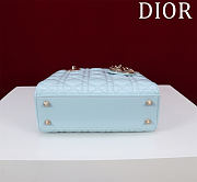 Colestore Dior Small Lady Dior My ABC Dior Bag Powder Blue Patent Cannage Calfskin 20x16x8cm - 5