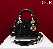 Colestore Dior Small Lady Dior My ABC Dior Bag Black Patent Cannage Calfskin 20x16x8cm - 1