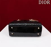Colestore Dior Small Lady Dior My ABC Dior Bag Black Patent Cannage Calfskin 20x16x8cm - 6