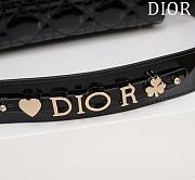 Colestore Dior Small Lady Dior My ABC Dior Bag Black Patent Cannage Calfskin 20x16x8cm - 5