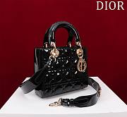 Colestore Dior Small Lady Dior My ABC Dior Bag Black Patent Cannage Calfskin 20x16x8cm - 2