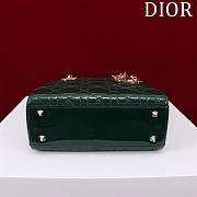 Colestore Dior Small Lady Dior My ABC Dior Bag Green Patent Cannage Calfskin 20x16x8cm - 6