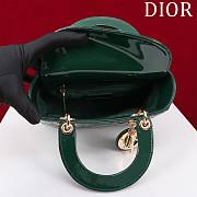 Colestore Dior Small Lady Dior My ABC Dior Bag Green Patent Cannage Calfskin 20x16x8cm - 5