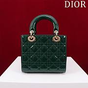 Colestore Dior Small Lady Dior My ABC Dior Bag Green Patent Cannage Calfskin 20x16x8cm - 4