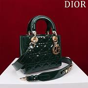 Colestore Dior Small Lady Dior My ABC Dior Bag Green Patent Cannage Calfskin 20x16x8cm - 3
