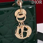 Colestore Dior Small Lady Dior My ABC Dior Bag Green Patent Cannage Calfskin 20x16x8cm - 2