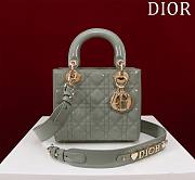 Colestore Dior Small Lady Dior My ABCDior Bag Ethereal Green Patent Cannage Calfskin 20x16x8cm - 1