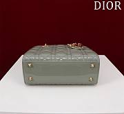 Colestore Dior Small Lady Dior My ABCDior Bag Ethereal Green Patent Cannage Calfskin 20x16x8cm - 6