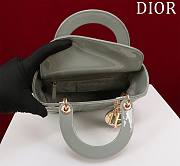 Colestore Dior Small Lady Dior My ABCDior Bag Ethereal Green Patent Cannage Calfskin 20x16x8cm - 3