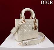 Colestore Dior Small Lady Dior My ABCDior Bag Latte Patent Cannage Calfskin 20x16x8cm - 3