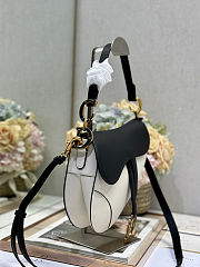 Colestore Dior Saddle Bag with Strap Two-Tone Latte and Black Supple Calfskin 25.5 x 20 x 6.5 cm - 5