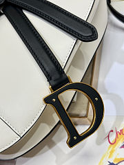 Colestore Dior Saddle Bag with Strap Two-Tone Latte and Black Supple Calfskin 25.5 x 20 x 6.5 cm - 4