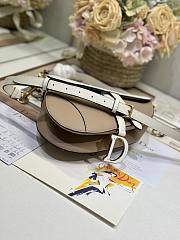Colestore Dior Saddle Bag with Strap Two-Tone Latte and Trench Beige Supple Calfskin 25.5 x 20 x 6.5 cm - 4