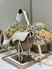 Colestore Dior Saddle Bag with Strap Two-Tone Latte and Trench Beige Supple Calfskin 25.5 x 20 x 6.5 cm - 6