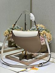 Colestore Dior Saddle Bag with Strap Two-Tone Latte and Trench Beige Supple Calfskin 25.5 x 20 x 6.5 cm - 5