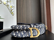 Colestore Dior Saddle Bag Blue Dior Oblique Embroidery 25.5 x 20 x 6.5 cm - 5