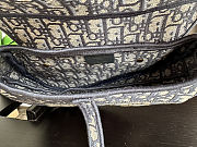 Colestore Dior Saddle Bag Blue Dior Oblique Embroidery 25.5 x 20 x 6.5 cm - 3