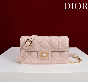 Colestore Dior Jolie Mini Bag Powder Pink Cannage Lambskin 21 x 11.5 x 4.5 cm