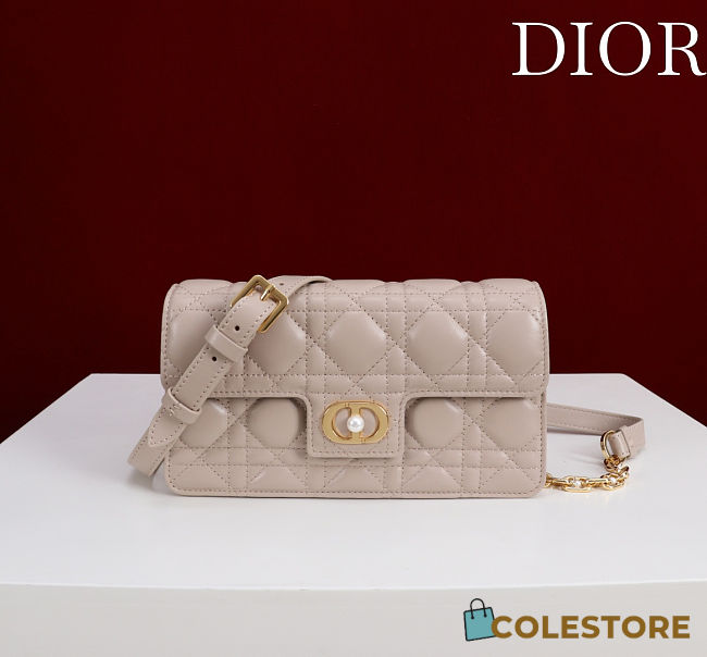 Colestore Dior Jolie Mini Bag Powder Beige Cannage Lambskin 21 x 11.5 x 4.5 cm - 1