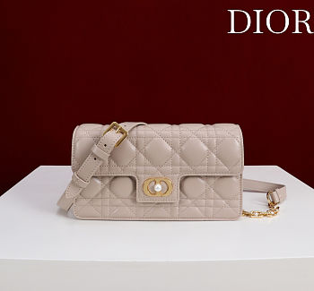 Colestore Dior Jolie Mini Bag Powder Beige Cannage Lambskin 21 x 11.5 x 4.5 cm