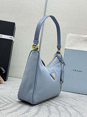 Colestore Prada Re-Edition 2005 Re-Nylon and Saffiano Mini Bag Pale Blue 22x18x6.5cm - 5