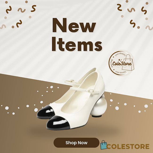 Colestore Chanel Mary Janes Lambskin, Shiny Calfskin & Faux Pearl Black & White - 1
