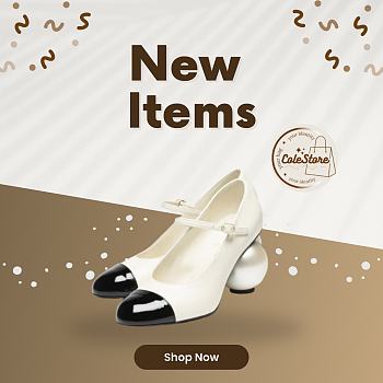 Colestore Chanel Mary Janes Lambskin, Shiny Calfskin & Faux Pearl Black & White
