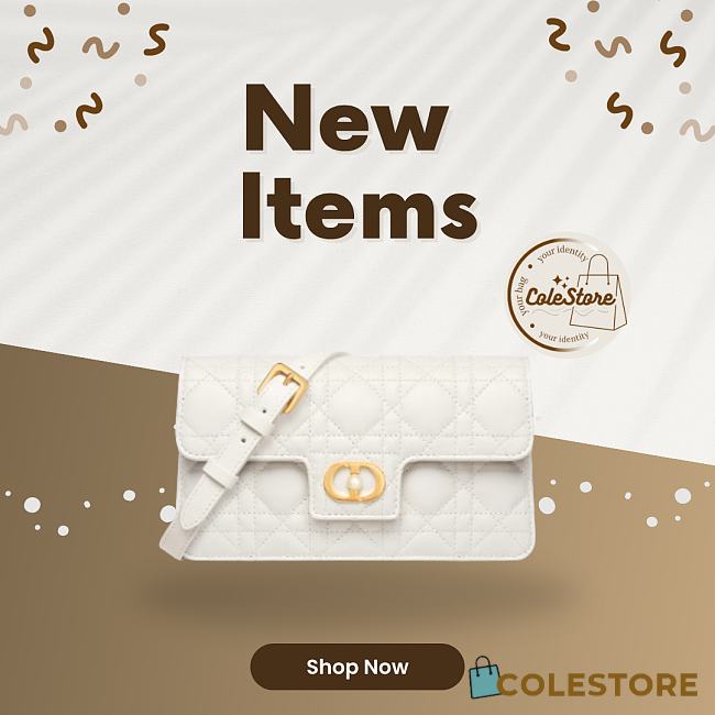 Colestore Dior Jolie Mini Bag Latte Cannage Lambskin 21 x 11.5 x 4.5 cm - 1