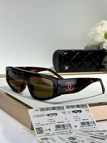 Colestore Chanel Shield Sunglasses Nylon Dark Dark Havana