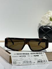 Colestore Chanel Shield Sunglasses Nylon Dark Dark Havana - 3