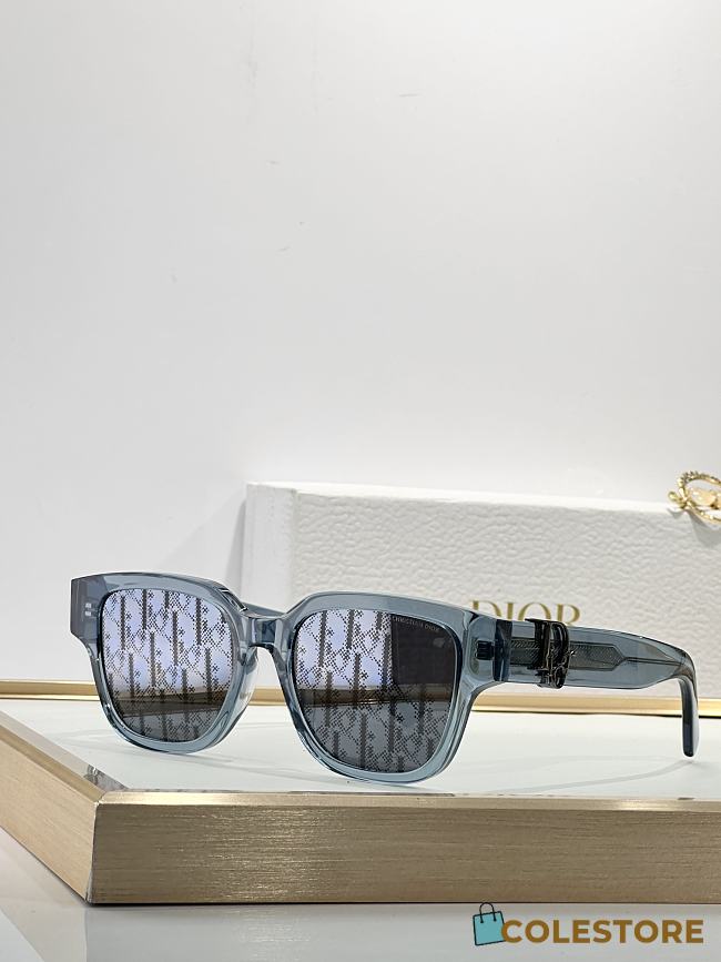 Colestore Dior Oblique S1I Transparent Black Square Sunglasses  - 1